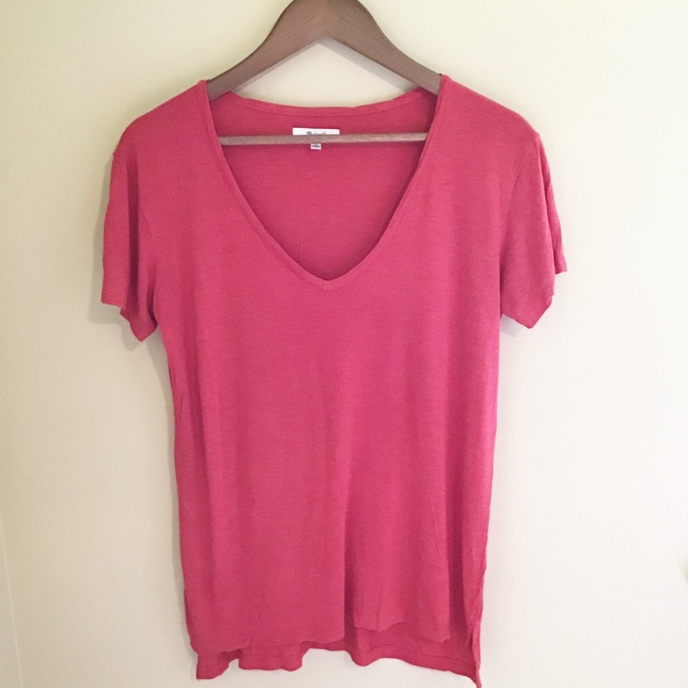 MADEWELL Red V-Neck Tee